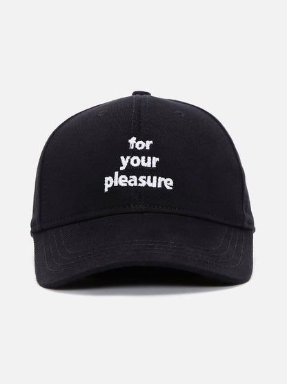 GORRA FOR YOUR PLEASURE BLACK - FRONT OF.