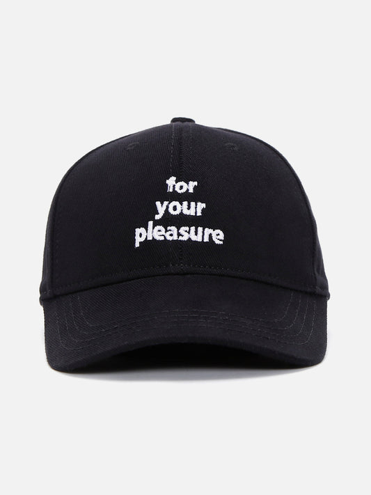 GORRA FOR YOUR PLEASURE BLACK - FRONT OF.