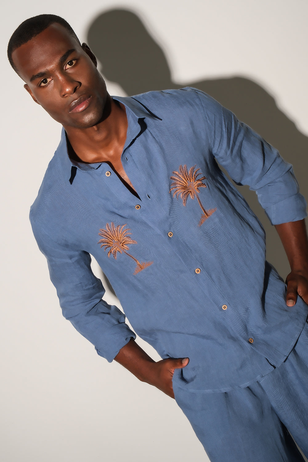 CAMISA BAHIA AZUL - FRONT OF