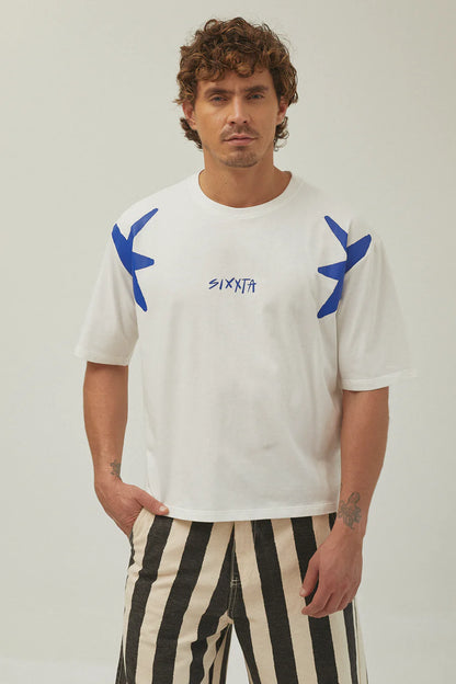 ICONIC ESTRELLADA T-SHIRT WHITE - FRONT OF.