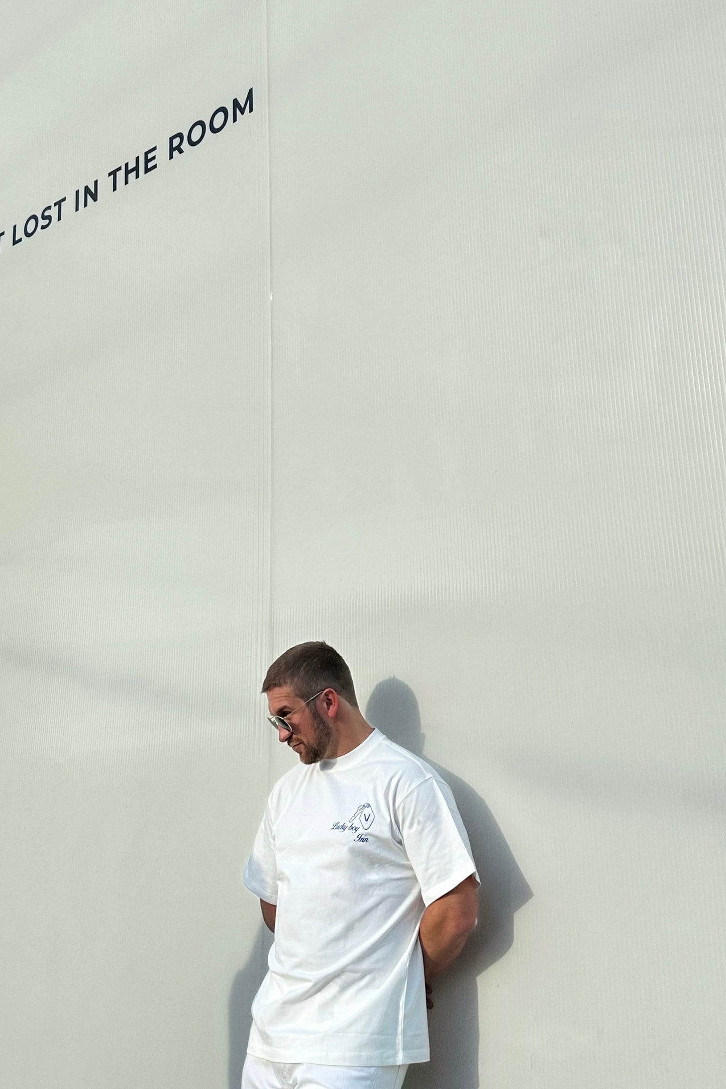 LUCKY BOY T-SHIRT WHITE - FRONT OF