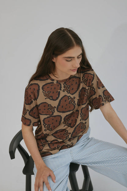 FRUIT PRINT FUN T-SHIRT - FRONT OF
