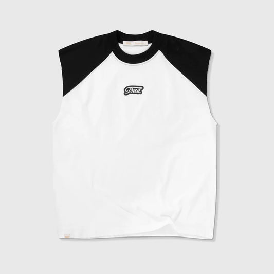 INTERLUDE SL RANGLAN T-SHIRT BLACK - FRONT OF