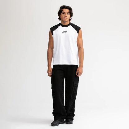 INTERLUDE SL RANGLAN T-SHIRT BLACK - FRONT OF