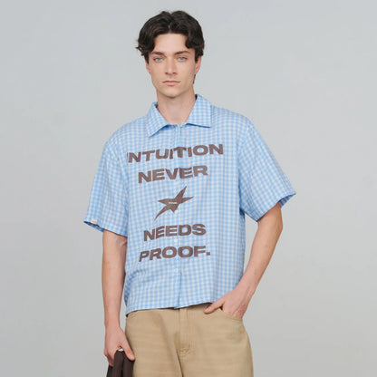 INTUITION BUTTON UP SHIRT BABY BLUE - FRONT OF
