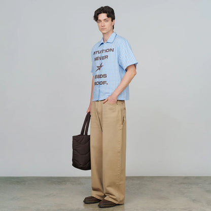 INTUITION BUTTON UP SHIRT BABY BLUE - FRONT OF