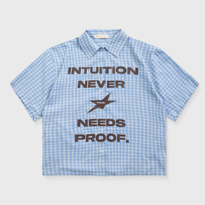 INTUITION BUTTON UP SHIRT BABY BLUE - FRONT OF