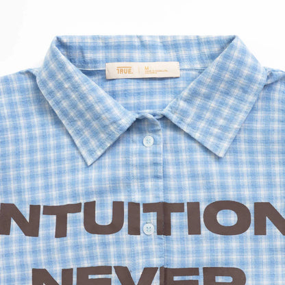 INTUITION BUTTON UP SHIRT BABY BLUE - FRONT OF