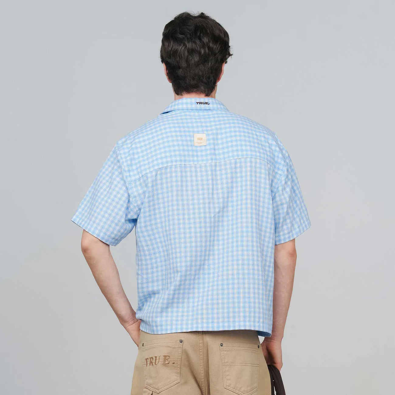 INTUITION BUTTON UP SHIRT BABY BLUE - FRONT OF