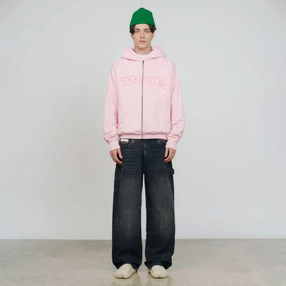 INTUITION PASTEL HOODIE PINK - FRONT OF