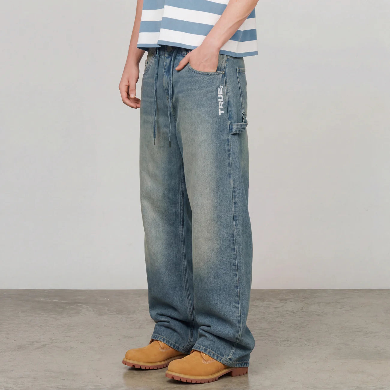 INTUITION DENIM PANTS BLUE - FRONT OF