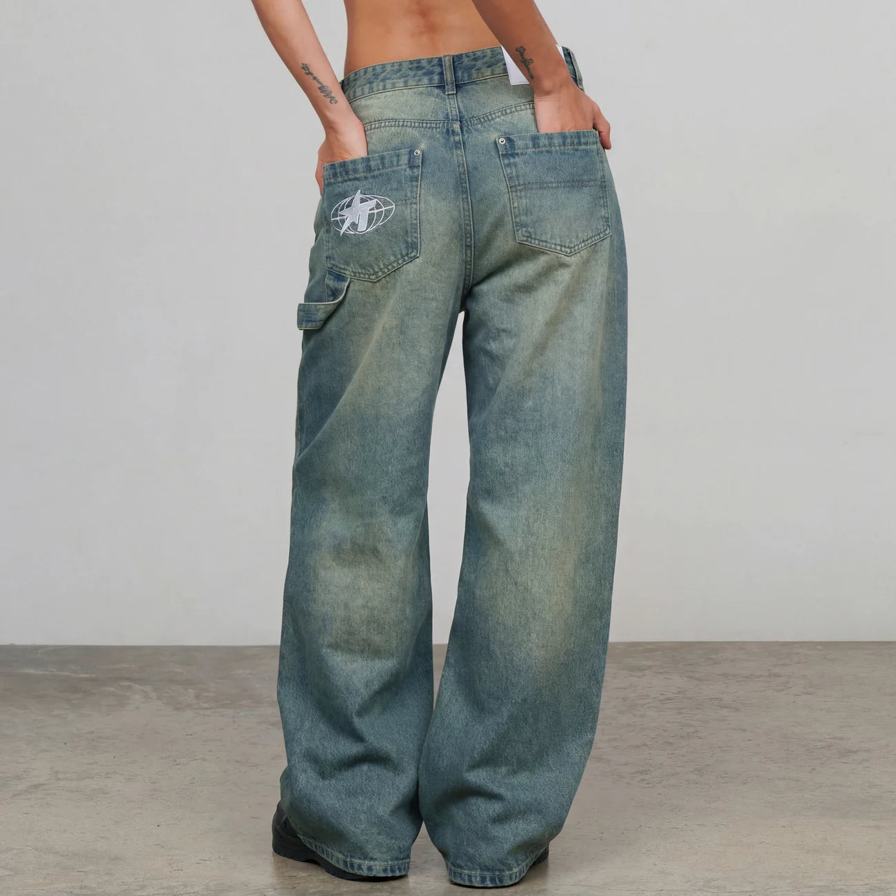 INTUITION DENIM PANTS BLUE - FRONT OF