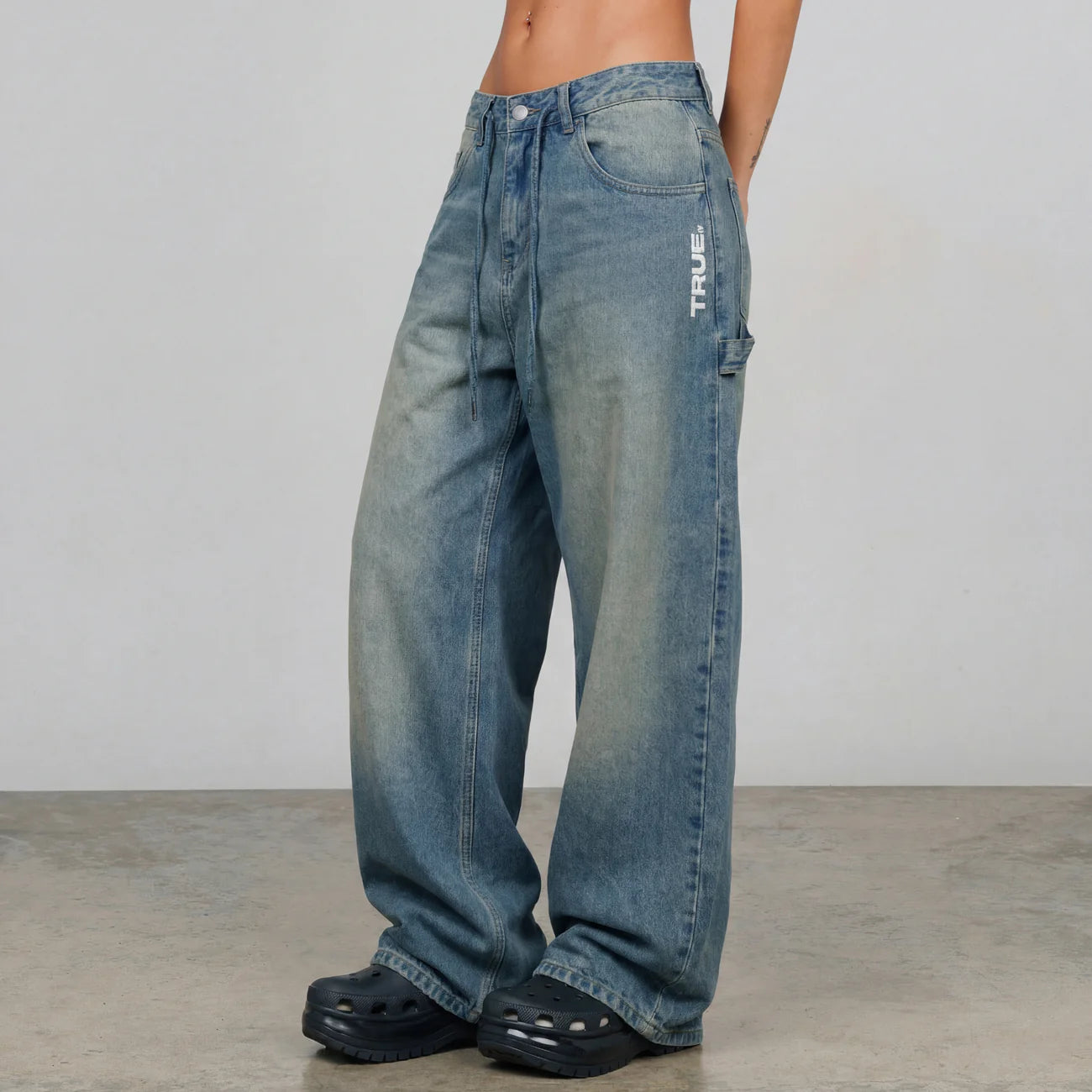 INTUITION DENIM PANTS BLUE - FRONT OF
