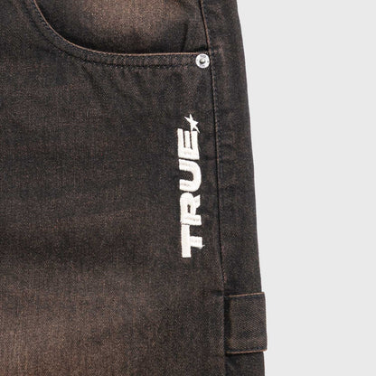 INTUITION DENIM PANTS BLACK - FRONT OF