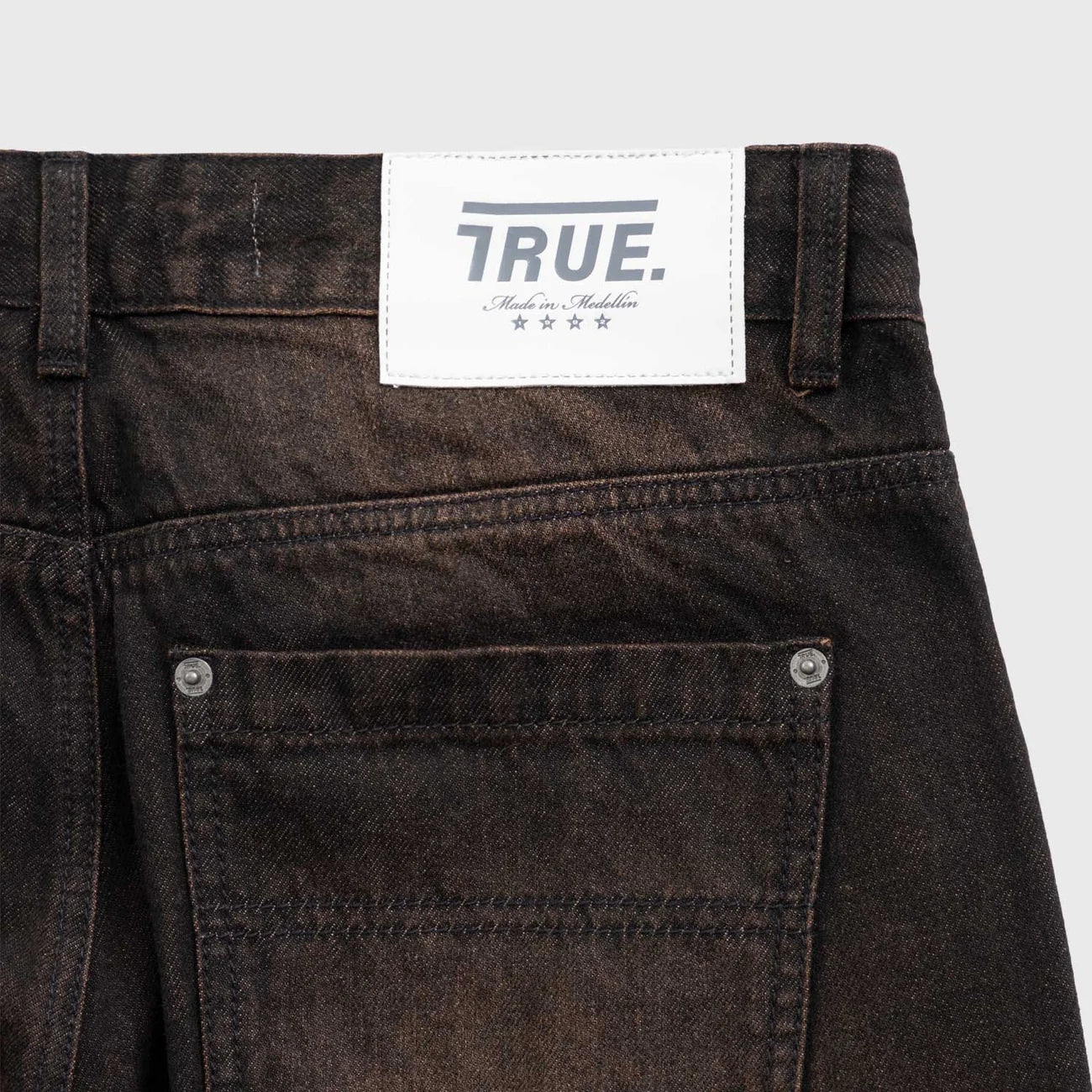 INTUITION DENIM PANTS BLACK - FRONT OF
