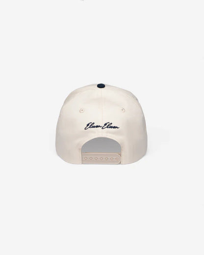 JARDIN DE FLEURS CAP BEIGE AND NAVY