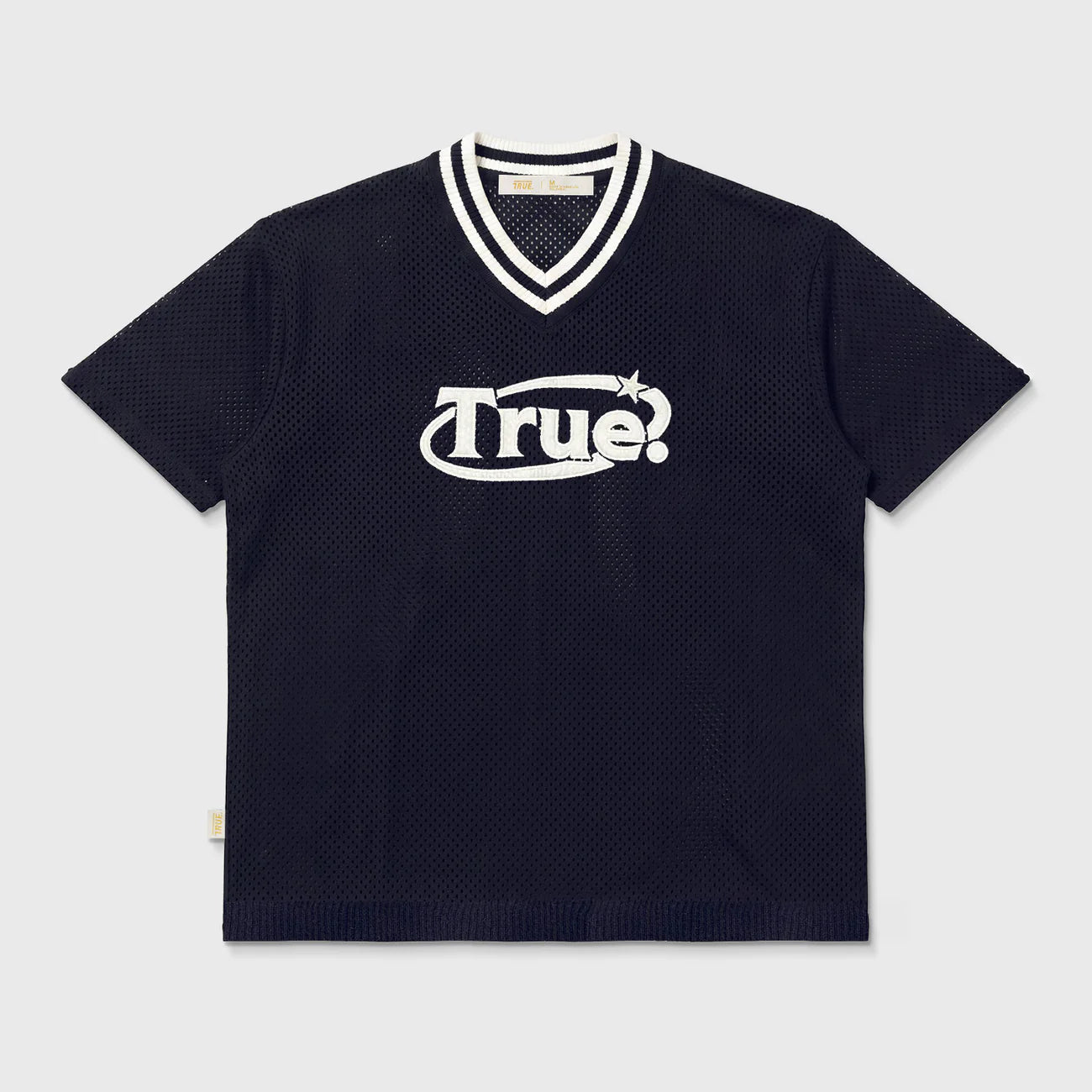 OVERSIZED KNITTED JERSEY NAVY BLUE - FRONT OF