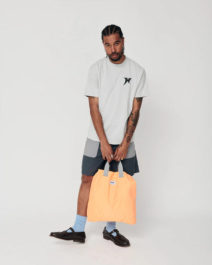 WANF LIBRARY W T-SHIRT GREY - FRONT OF