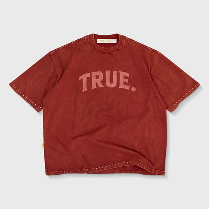 LATINO VINTAGE BOXY TEE BURGUNDY - FRONT OF