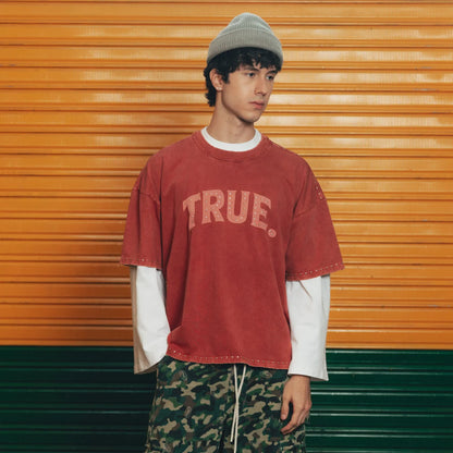 LATINO VINTAGE BOXY TEE BURGUNDY - FRONT OF