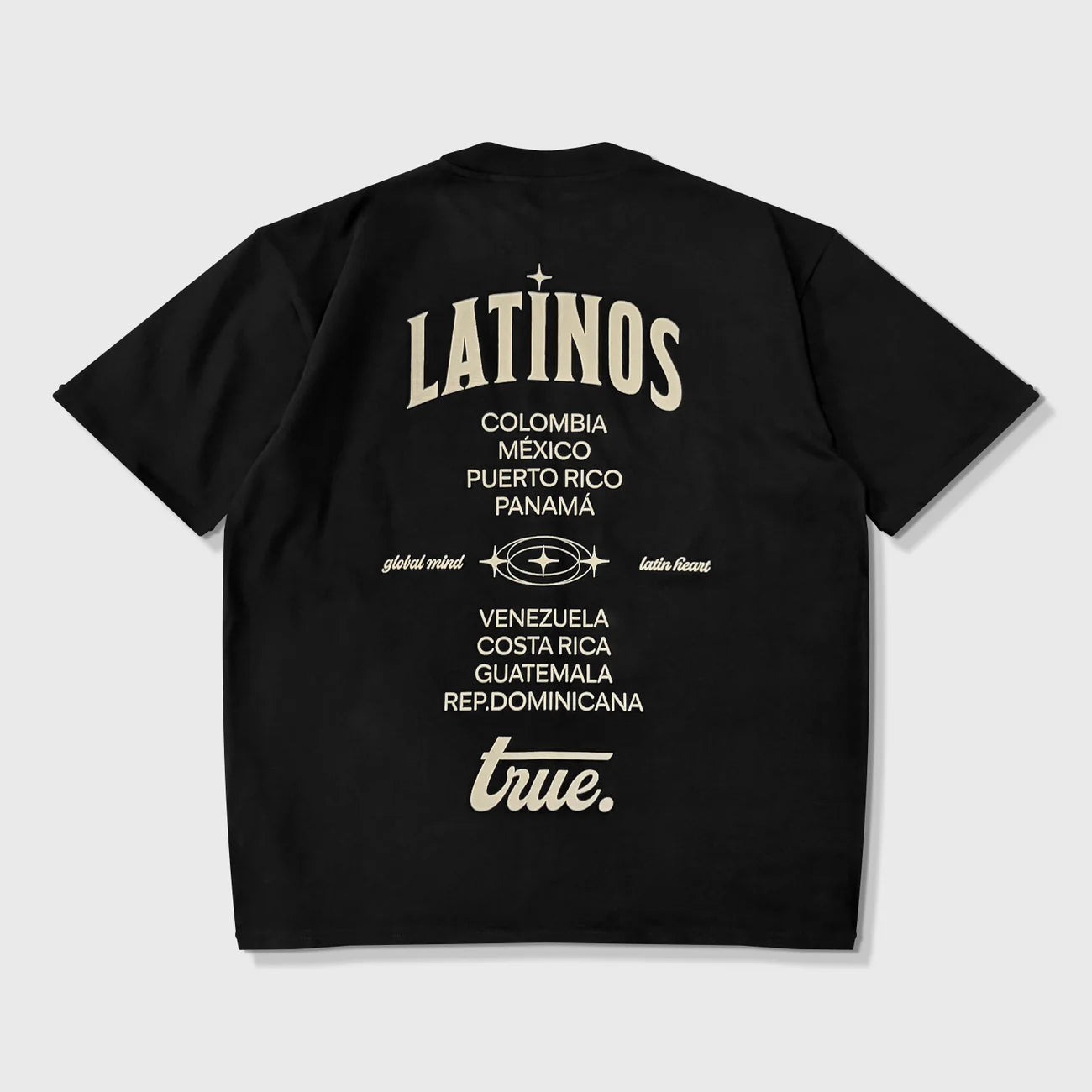 LATINOS OVERSIZED T-SHIRT BLACK - FRONT OF