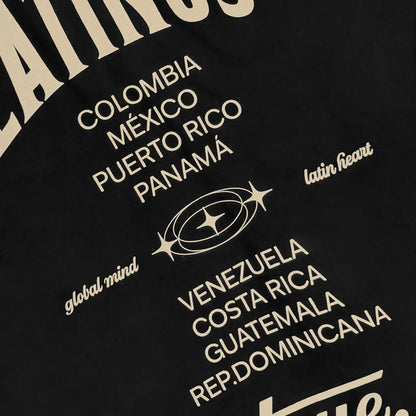 LATINOS OVERSIZED T-SHIRT BLACK - FRONT OF