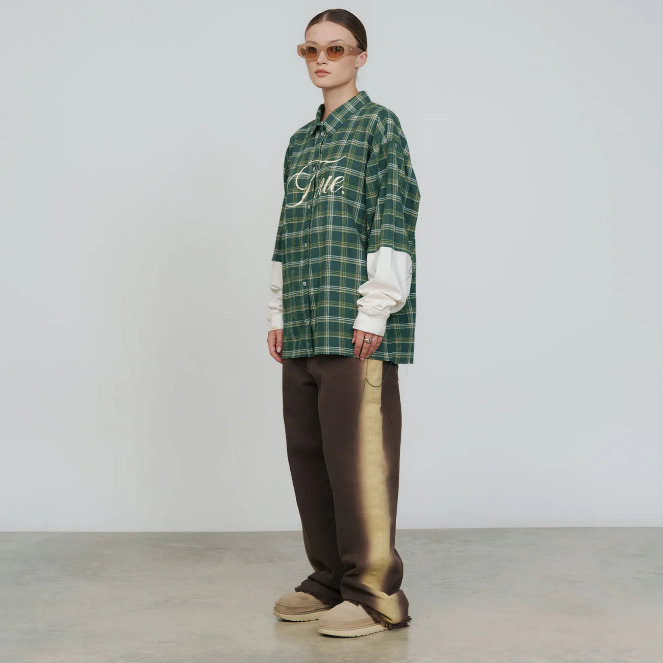 LAYER GRIND DS SHIRT GREEN - FRONT OF