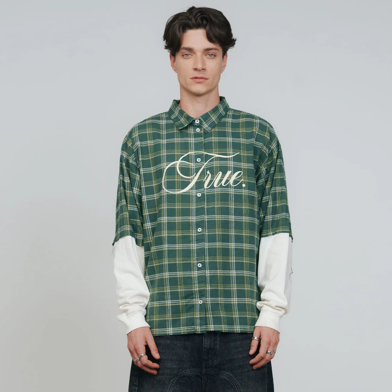LAYER GRIND DS SHIRT GREEN - FRONT OF