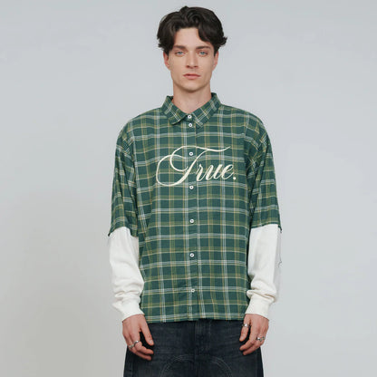 LAYER GRIND DS SHIRT GREEN - FRONT OF