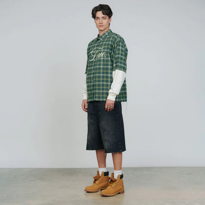 LAYER GRIND DS SHIRT GREEN - FRONT OF