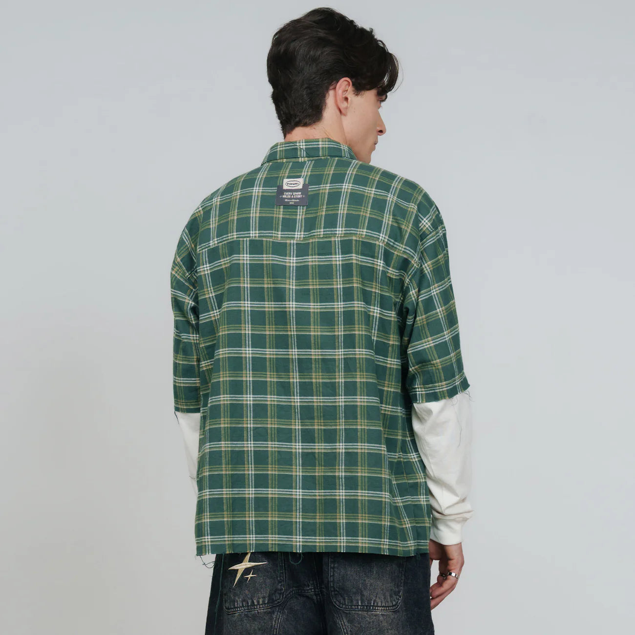 LAYER GRIND DS SHIRT GREEN - FRONT OF