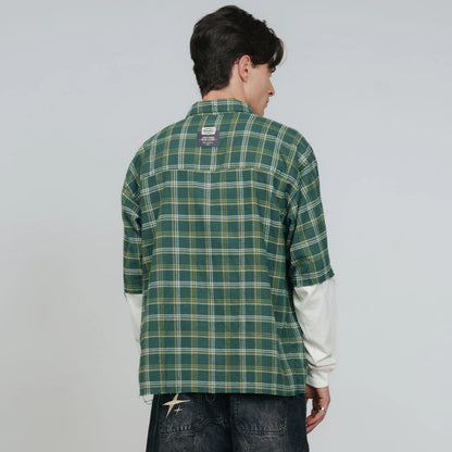 LAYER GRIND DS SHIRT GREEN - FRONT OF