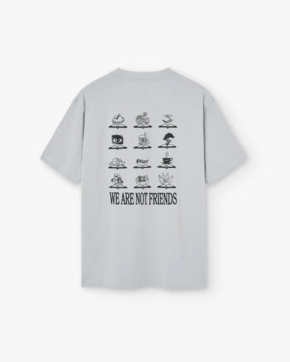 WANF LIBRARY W T-SHIRT GREY - FRONT OF