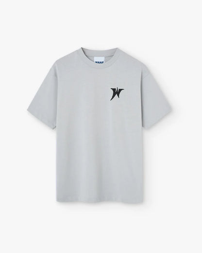 WANF LIBRARY W T-SHIRT GREY - FRONT OF