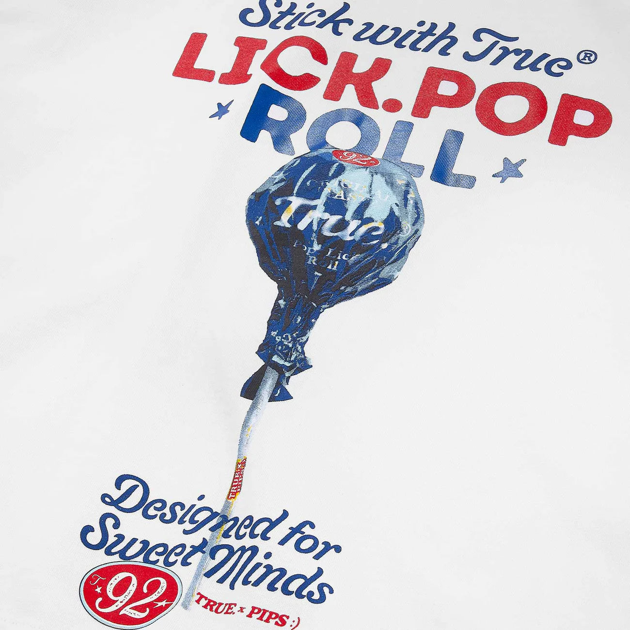 LOLLIPOP BOXY TRUE T-SHIRT WHITE - FRONT OF