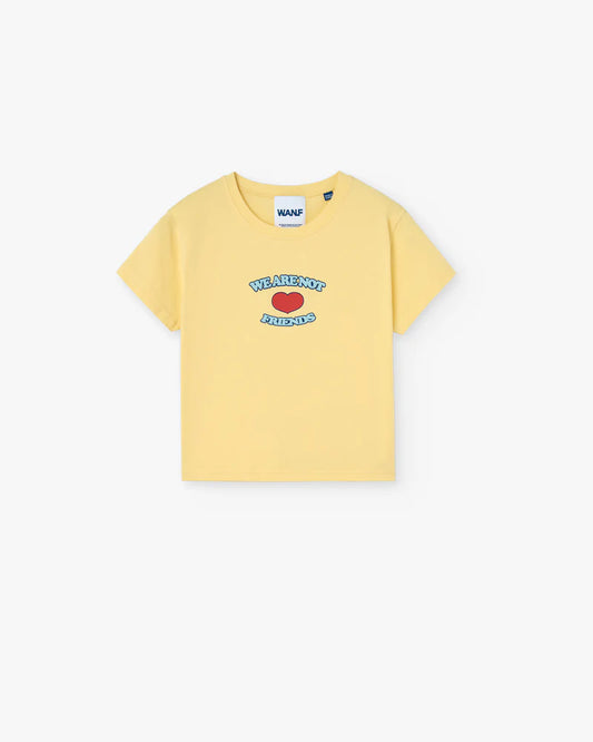 LOVE SUNNY CROP T-SHIRT YELLOW - FRONT OF