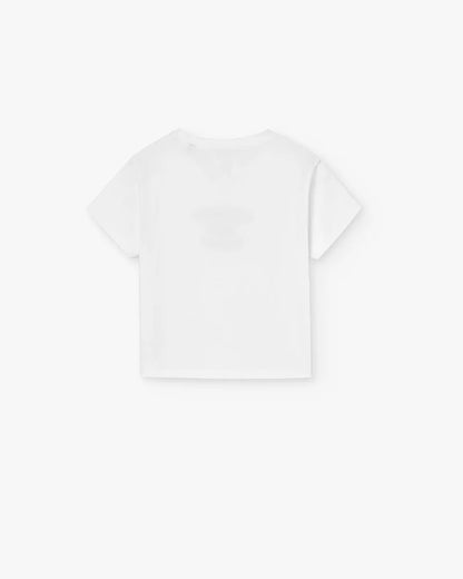 WANF LOVE WHITE CROP T-SHIRT - FRONT OF