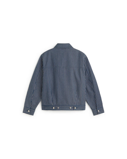 CHAQUETA BOXY RAYAS TINTE NATURAL BRUNO - FRONT OF