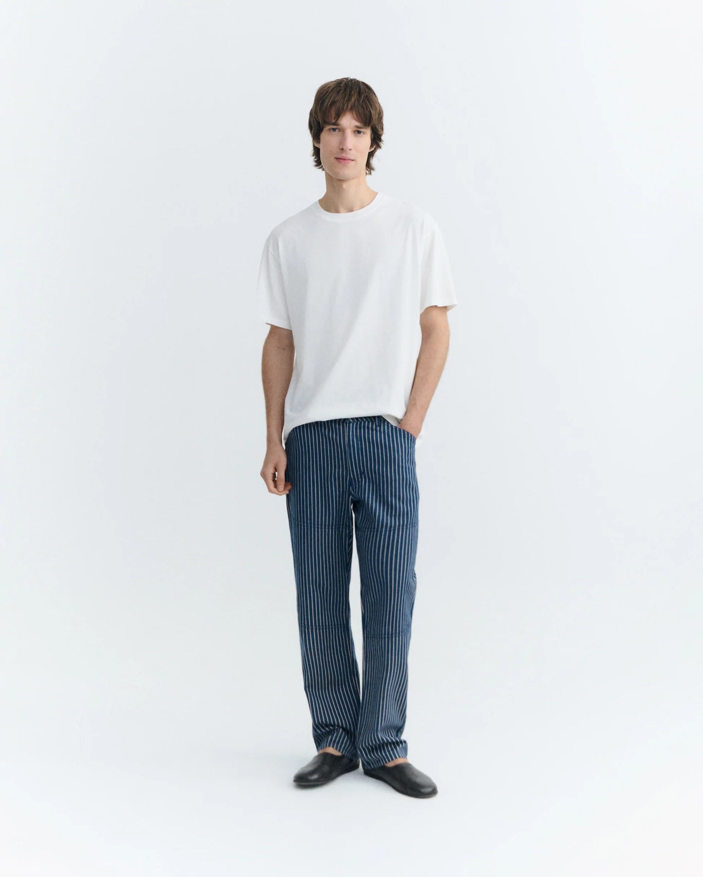 PANTALON RECTO RAYAS TINTE NATURAL STAN - FRONT OF