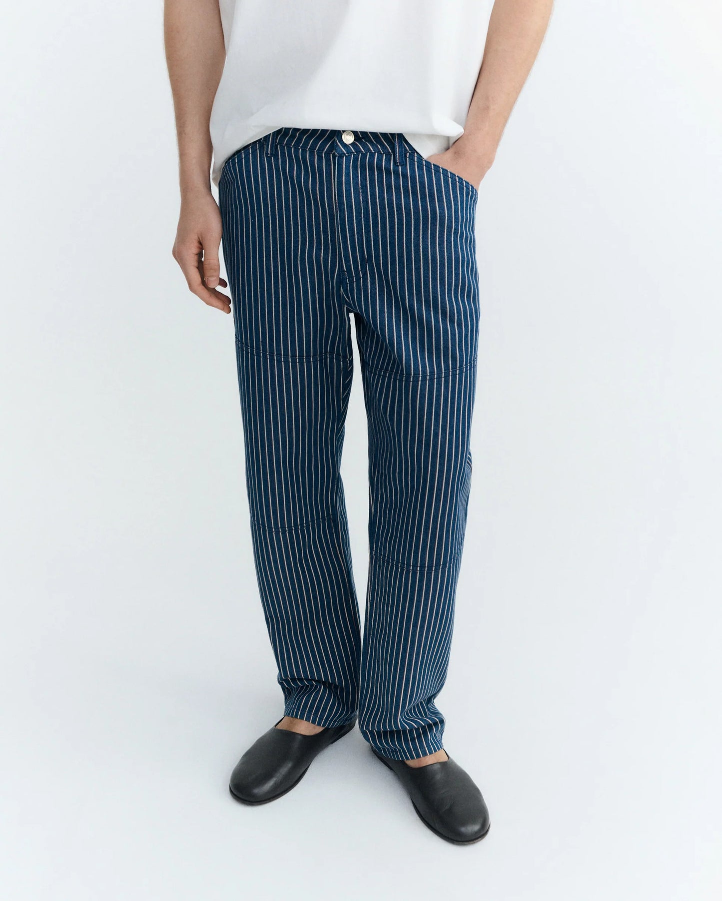 PANTALON RECTO RAYAS TINTE NATURAL STAN - FRONT OF