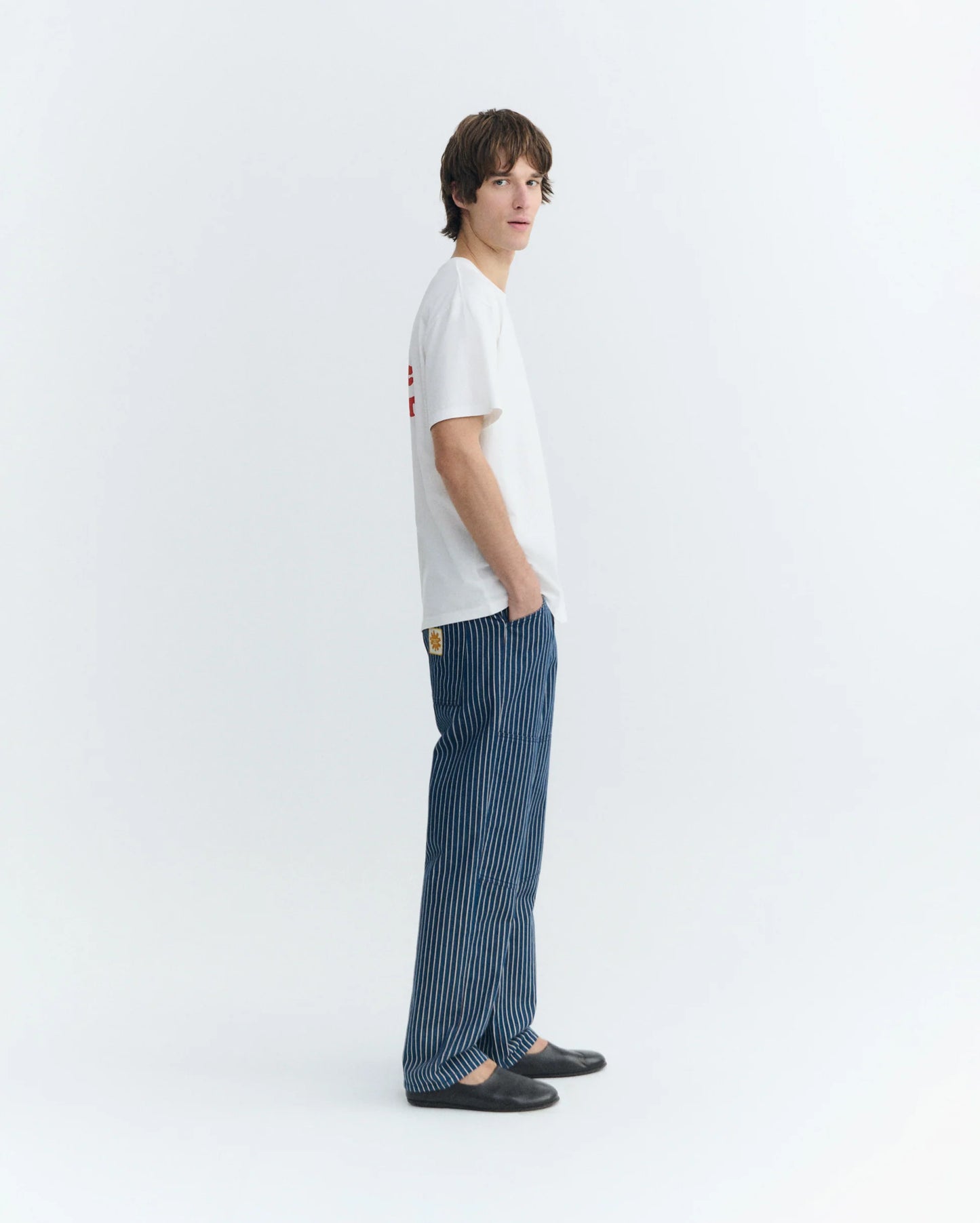 PANTALON RECTO RAYAS TINTE NATURAL STAN - FRONT OF