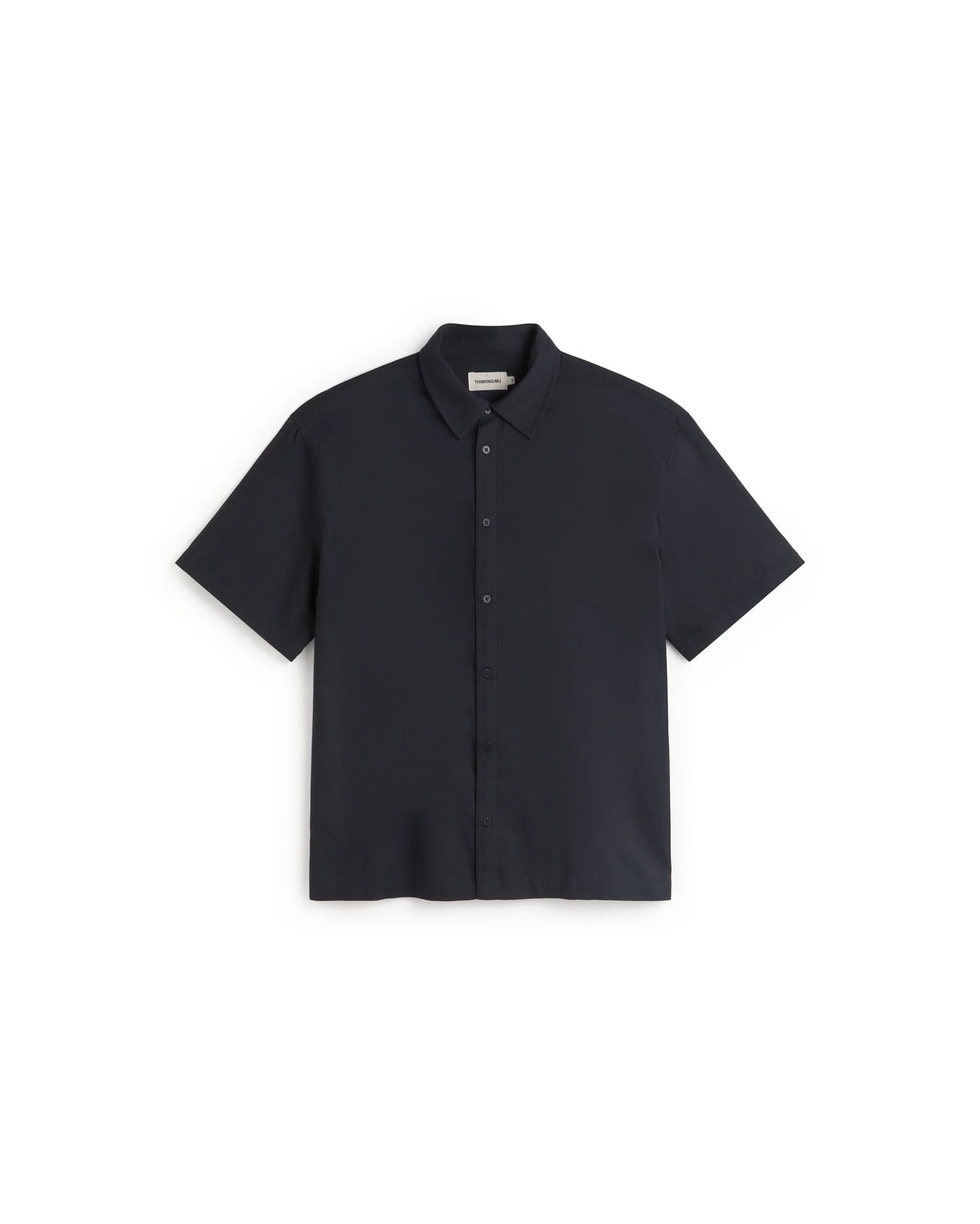 CAMISA OVERSIZE BORDADA A MANO FISH KURTIS NAVY - FRONT OF