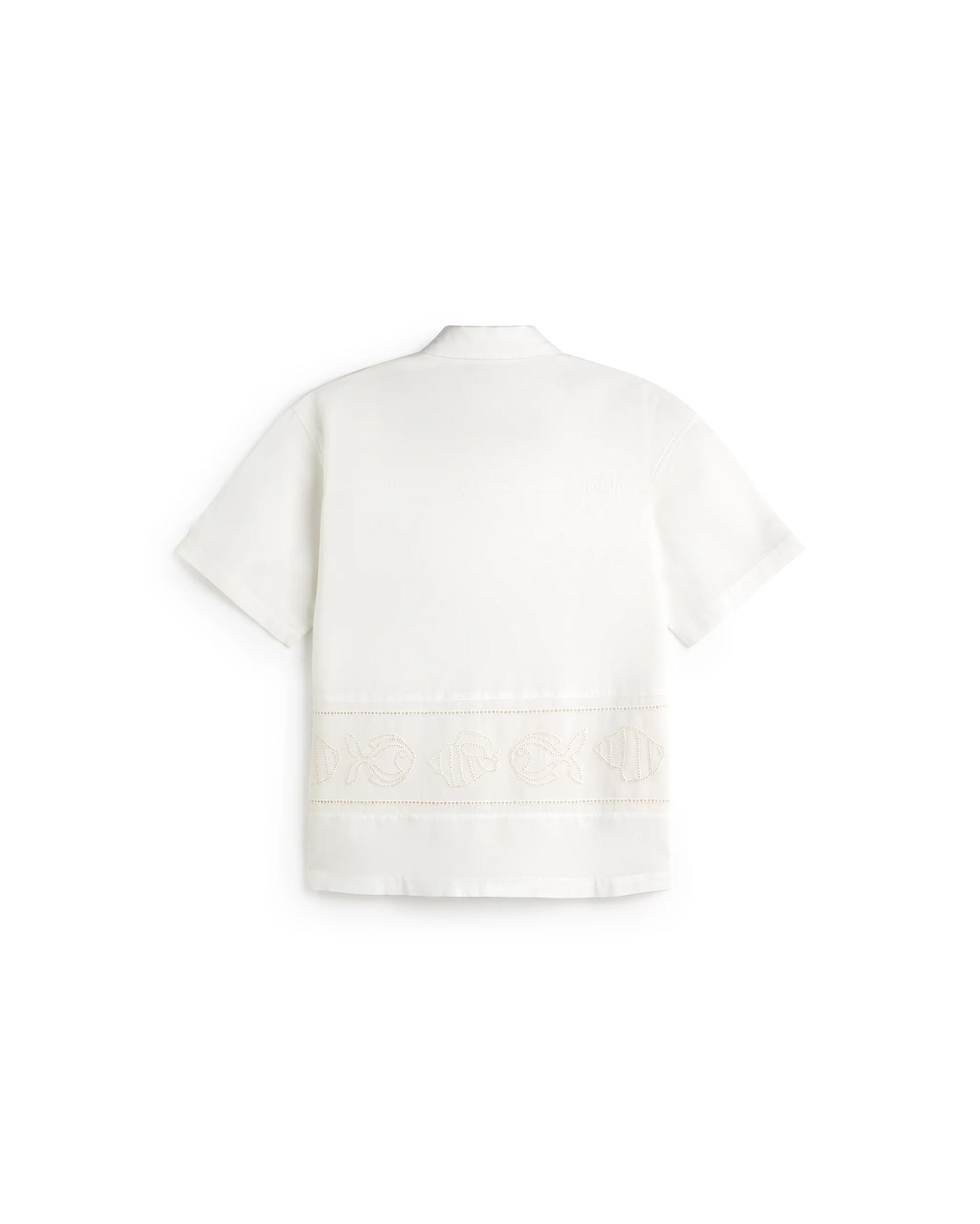 CAMISA OVERSIZE BORDADA BLANCA KURTIS - FRONT OF