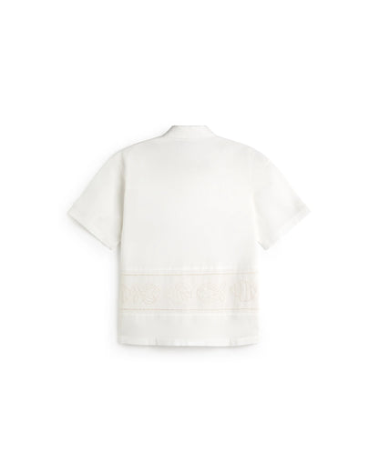 CAMISA OVERSIZE BORDADA BLANCA KURTIS - FRONT OF