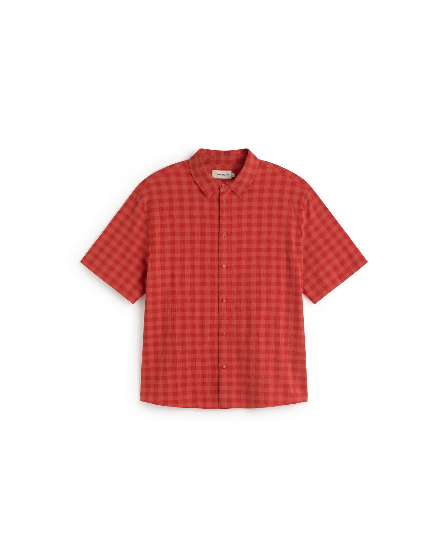 CAMISA HOMBRE SEERSUCKER ROJA PADDY - FRONT OF