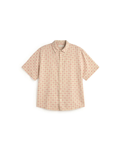CAMISA OVERSIZE CUADROS LATTICE KURTIS - FRONT OF