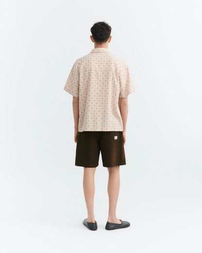 CAMISA OVERSIZE CUADROS LATTICE KURTIS - FRONT OF