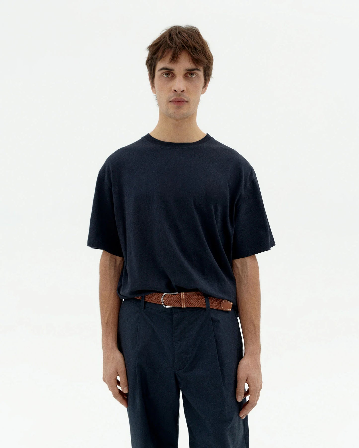 CAMISETA BASICA NAVY AARON - FRONT OF