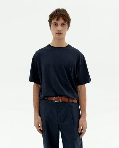 CAMISETA BASICA NAVY AARON - FRONT OF