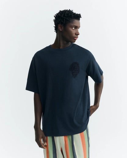 T-SHIRT SHELL NAVY ERIC - FRONT OF